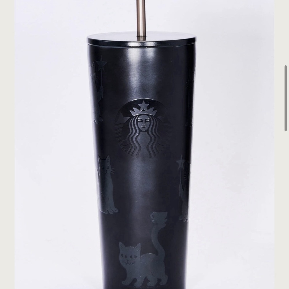 Starbucks Black Cat Stainless steel Cold Cup Halloween Glow In Dark 2026 New 🎃